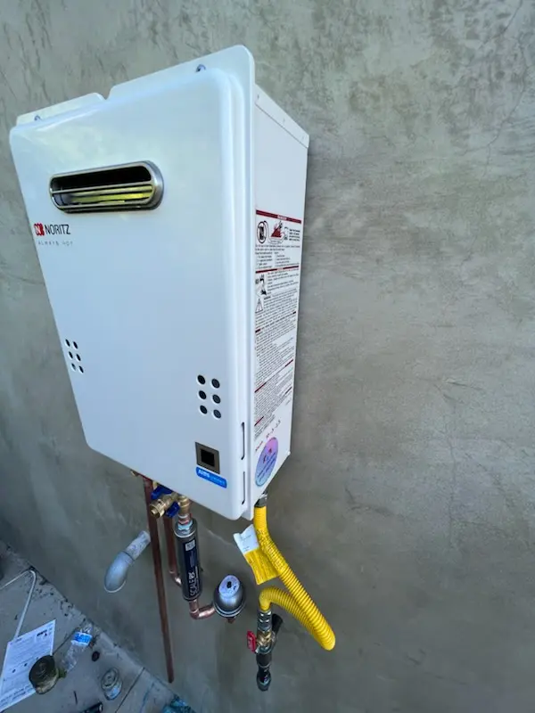 Tankless water heater installation for River Colony East homes